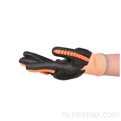 Hespax Work Gloves Оптовые нитриловые покрытые против воздействия